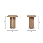 Sonoma 22" Square Pedestal Side Table - Rustic Greige