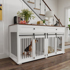 63" Large Dog Crate Furniture for Double Dogs