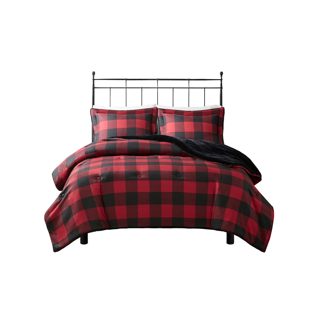 King/Cal King Faux Wool to Faux Fur Down Alternative Comforter Set