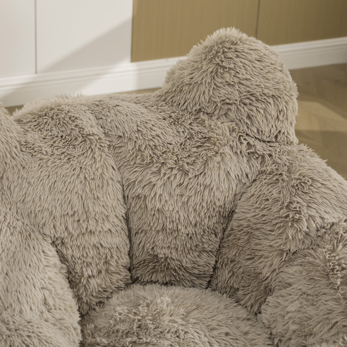 41.7'' W Boneless Single Sofa, Faux Fur Bean Bag Chair