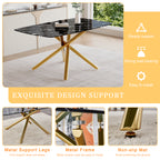Luxurious 63"x35.4" Dining Table