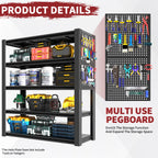 72" Heavy-Duty 5-Tier Adjustable Shelving Unit