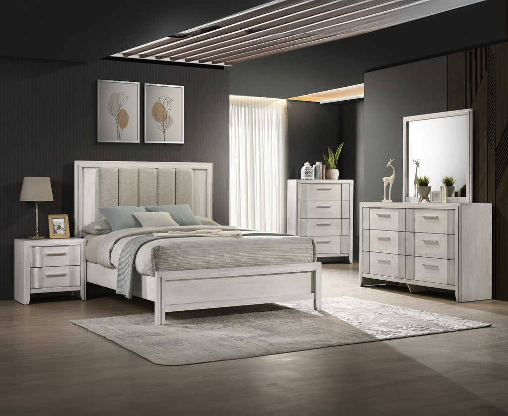 1pc Contemporary 6-Drawer Storage Dresser Mist