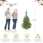 6ft Pre-Lit Christmas Tree with 300 Warm Lights