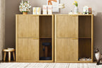 31.5-Inch Light Wood Cat Litter Cabinet with Cat Tree