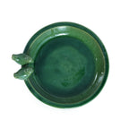 Handmade Ceramic Bird Bath - 11.8 Inch Olive