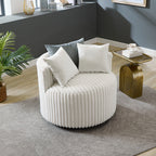 Malna Plush Wide Wale Corduroy Upholstered Barrel Accent Chair
