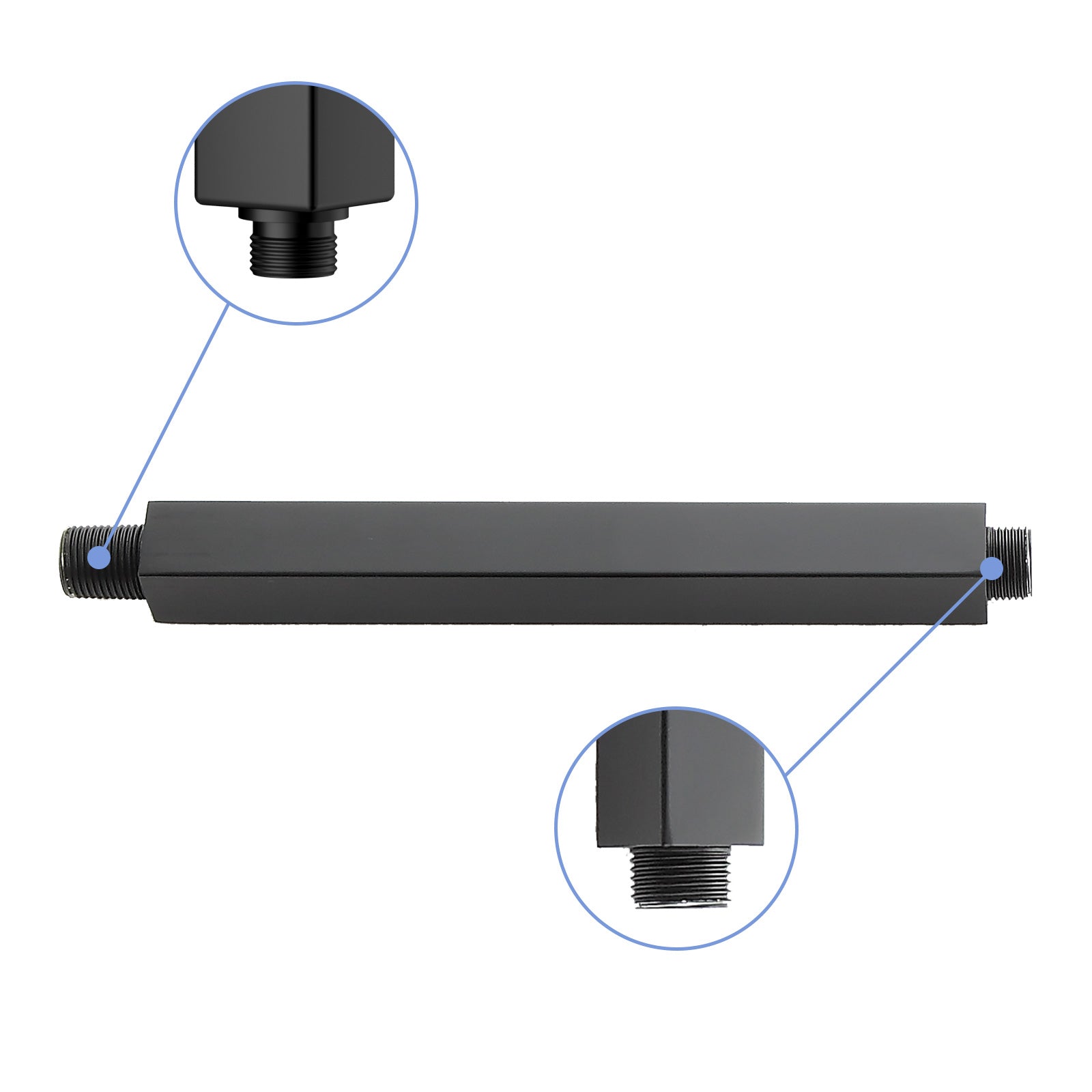 8" Ceiling Mounted Shower Arm With Flange, Matte