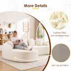 New Boneless L-Shape Sectional Sofa with Curved Chaise