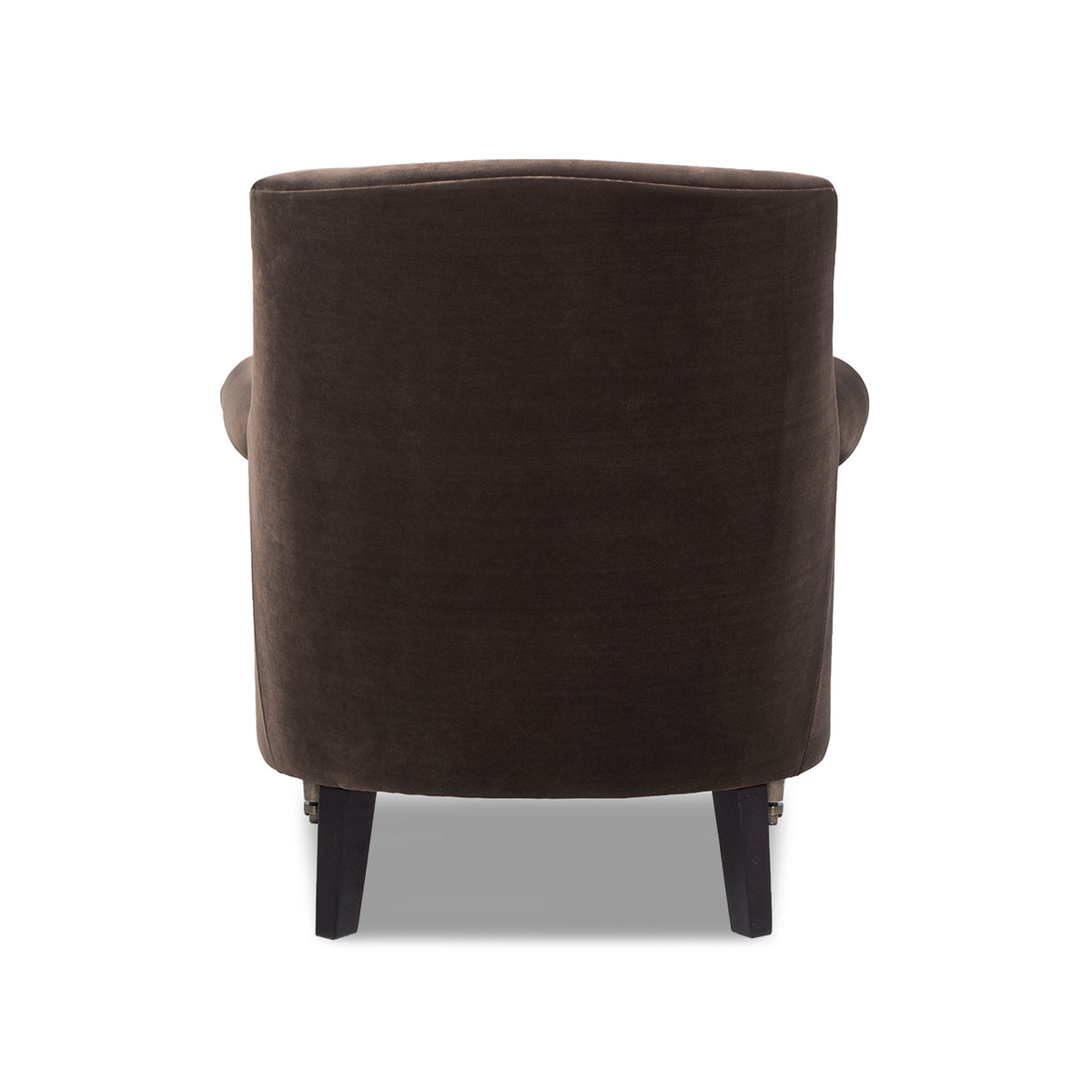 Eloise 30-Inch Pleated Sock Arm Accent Armchair, Deep Brown Velvet