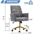 Mid-Back Liftable Office Chair - Striped Fabric