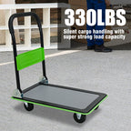 Flatbed Cart with 330lbs Heavy Duty Capacity