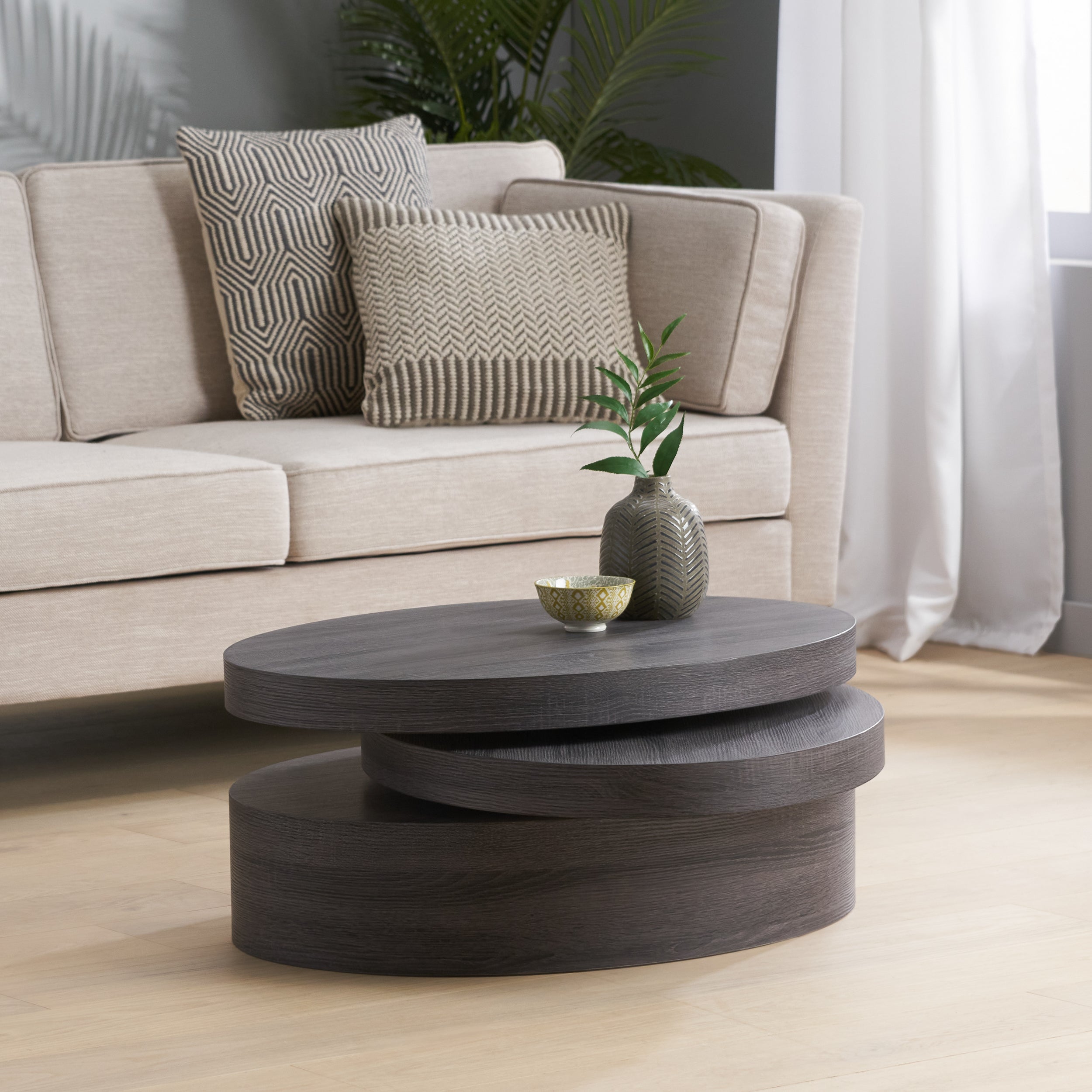 Modernesque Rotating Coffee Table - Matte Finish
