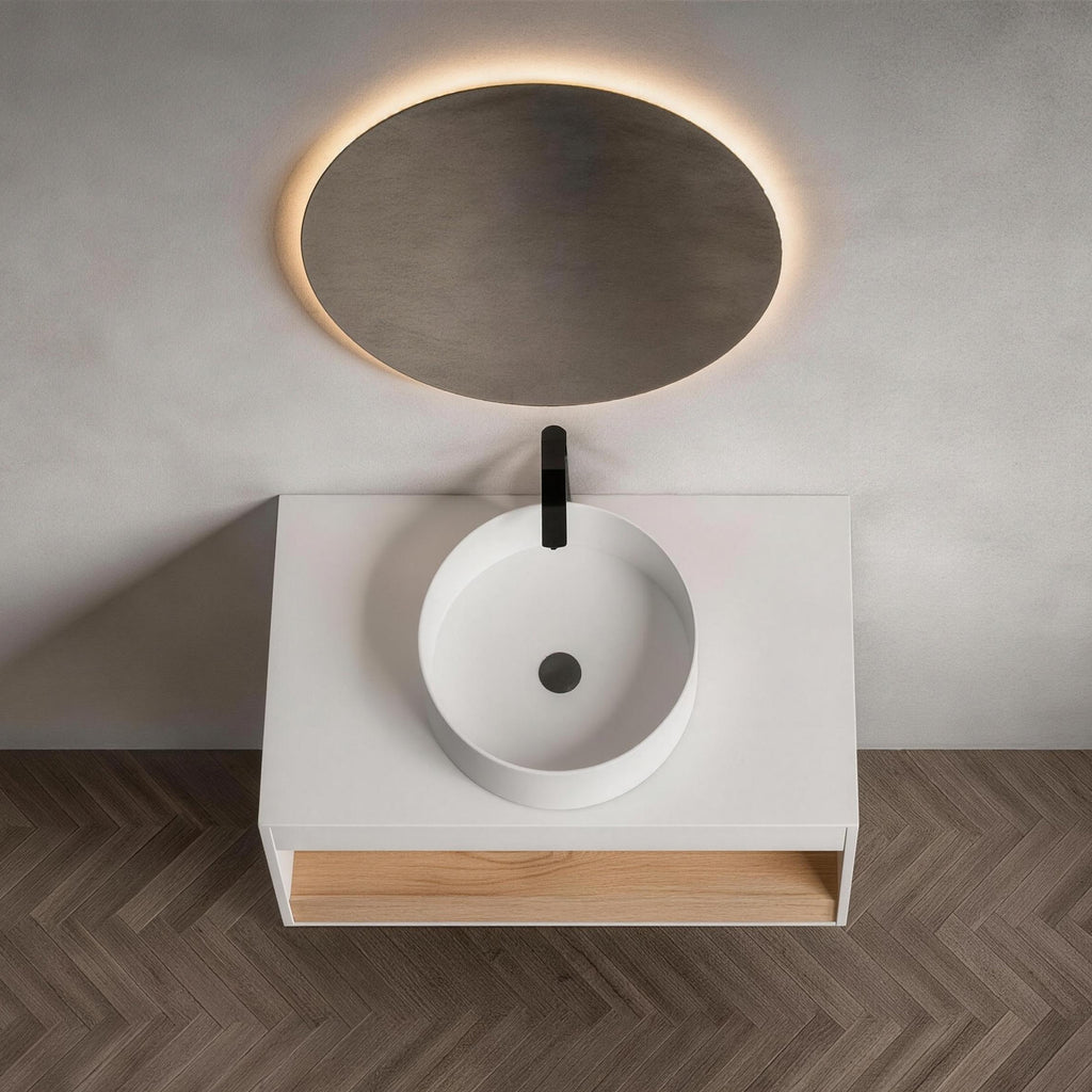 36" Floating Bathroom Vanity With Glossy Finish