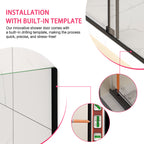 56-60" W x 72" H Semi-Frameless Sliding Shower Door