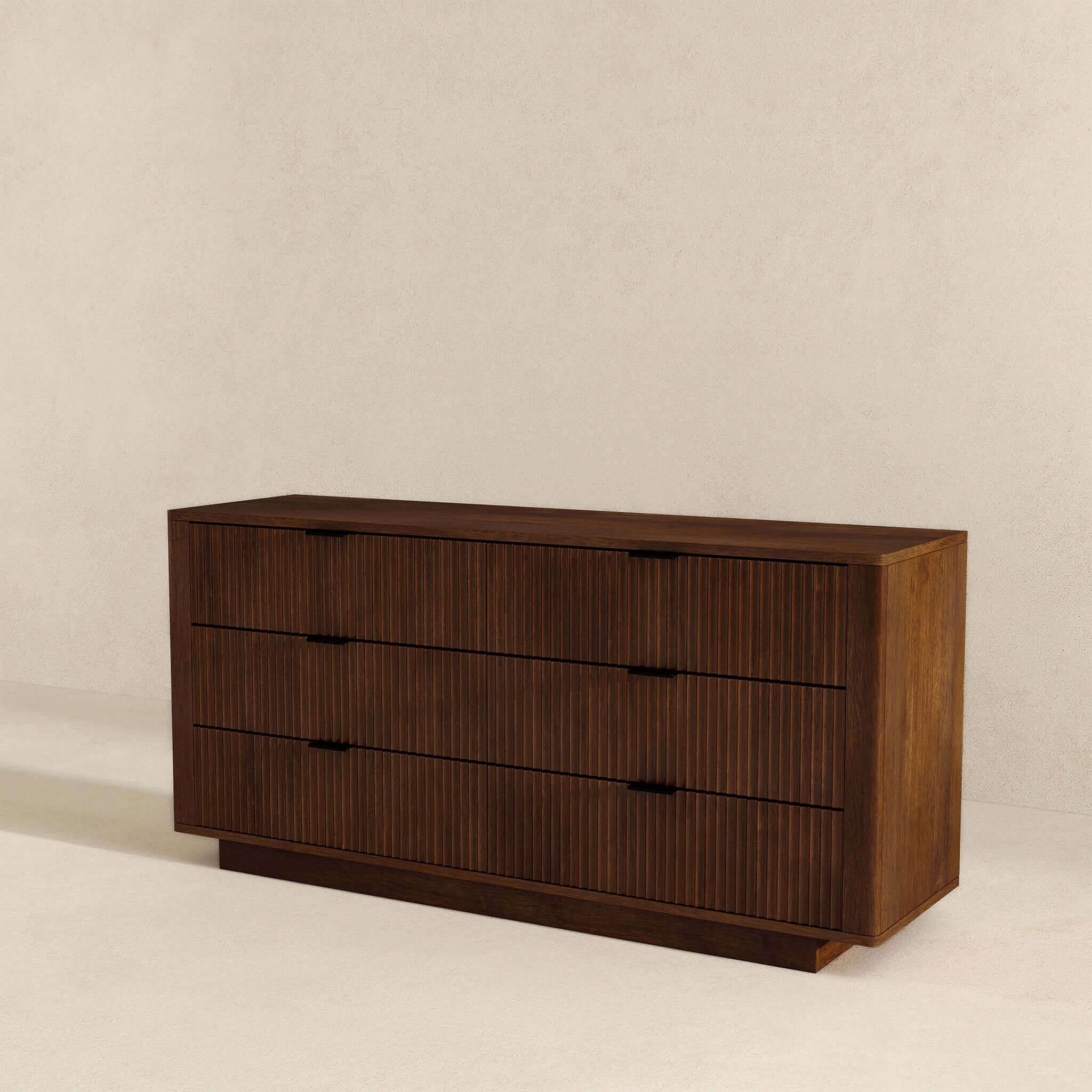 Lola Mid Century Modern Walnut Dresser