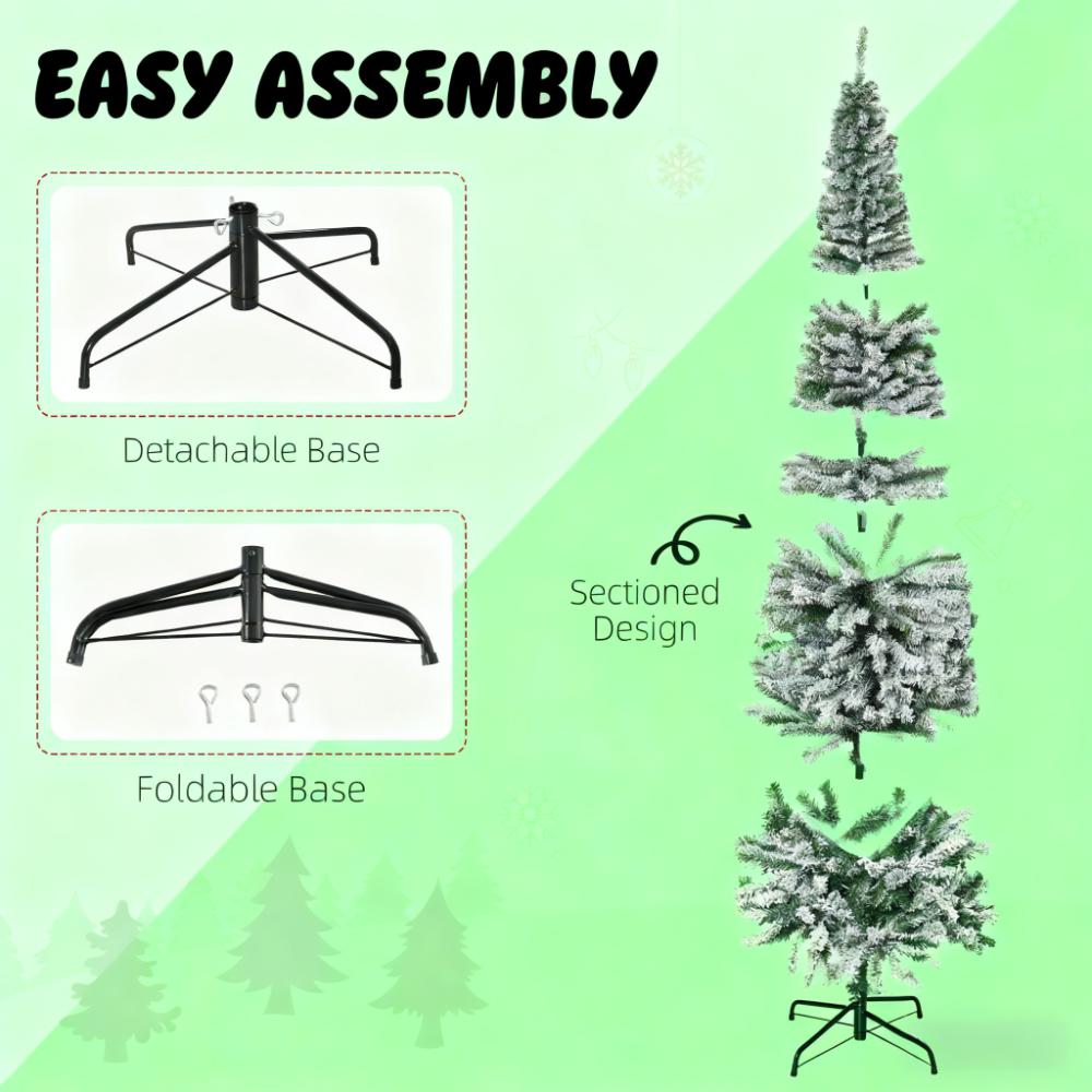 Flocked Christmas Tree with Faux Snow