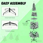 Flocked Christmas Tree with Faux Snow