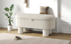 Modern Corduroy Storage Ottoman