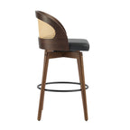 Como Indoor Wood Barstool, Dark