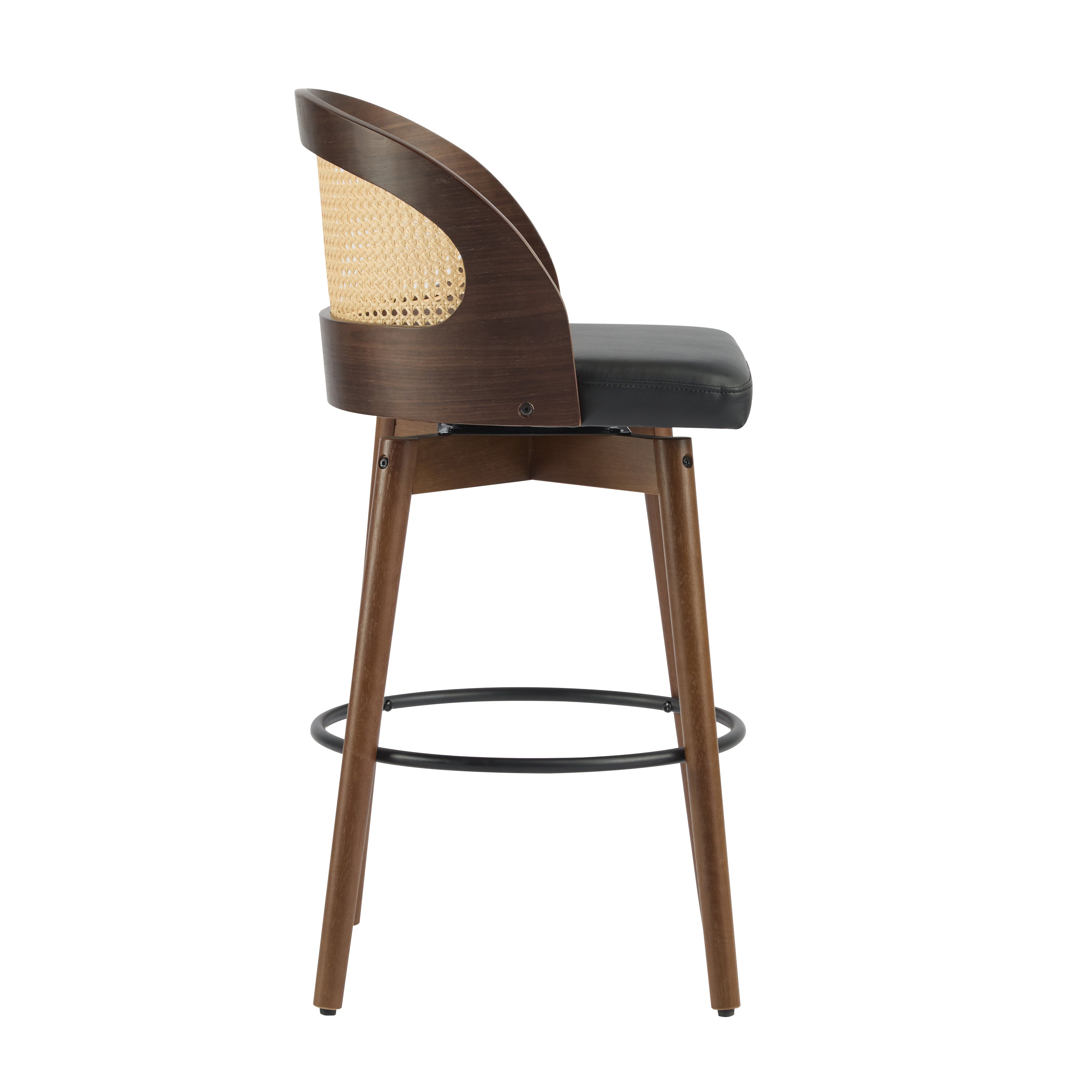 Como Indoor Wood Barstool, Dark
