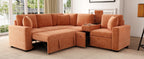 120.5" L-shaped Convertible Sofa Bed Modular Sectional Sofa