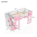 Twin Size Loft Bed With Storage Staircase And Window