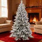 Hinged Artificial Flocked Christmas Tree