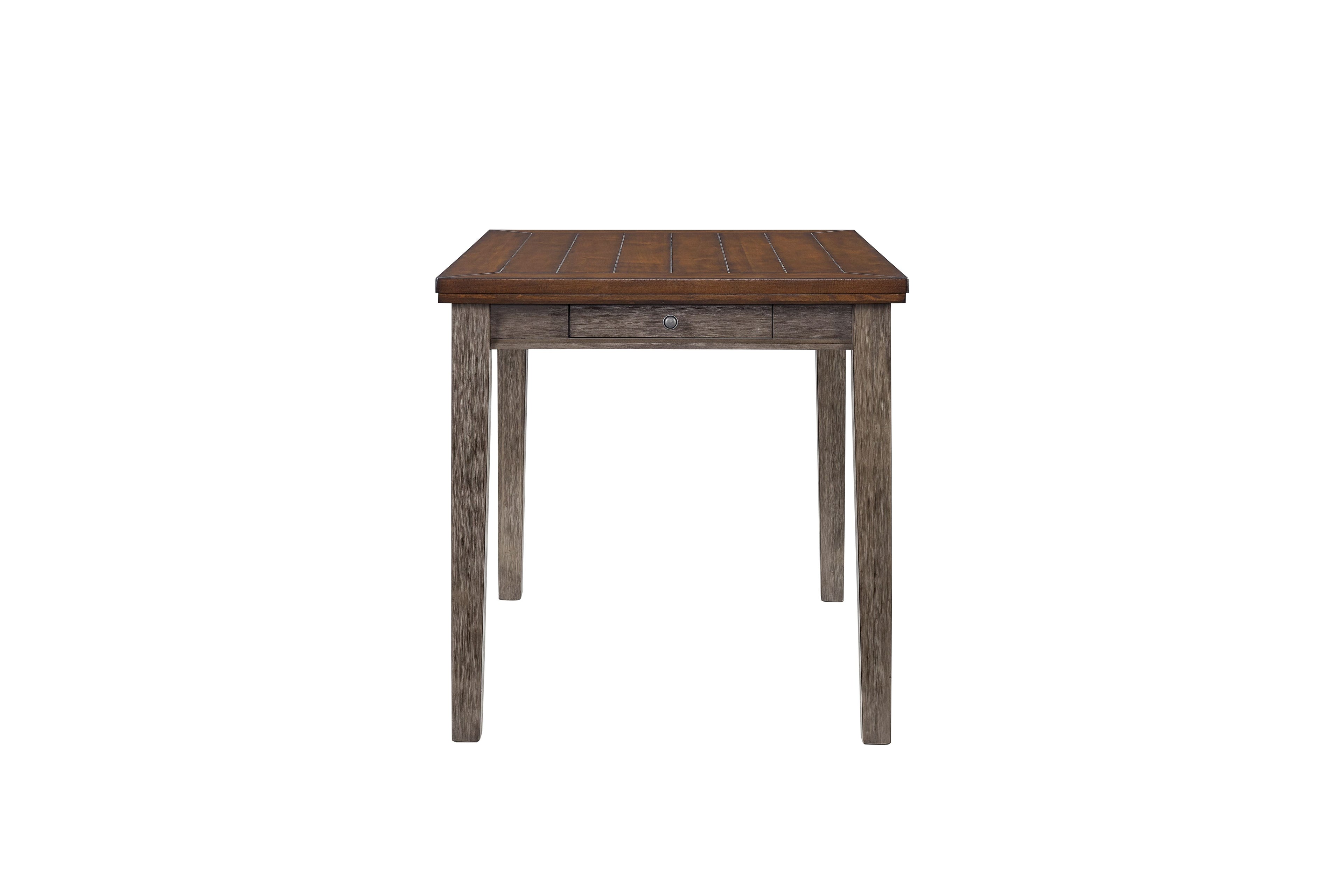 Counter Height Two Tone 4 Drawer Dining Table