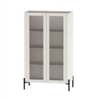 Abbey 32" Tempered Glass Bookcase Cabinet