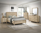 Mid-Century-Inspired King Size Panel Bed