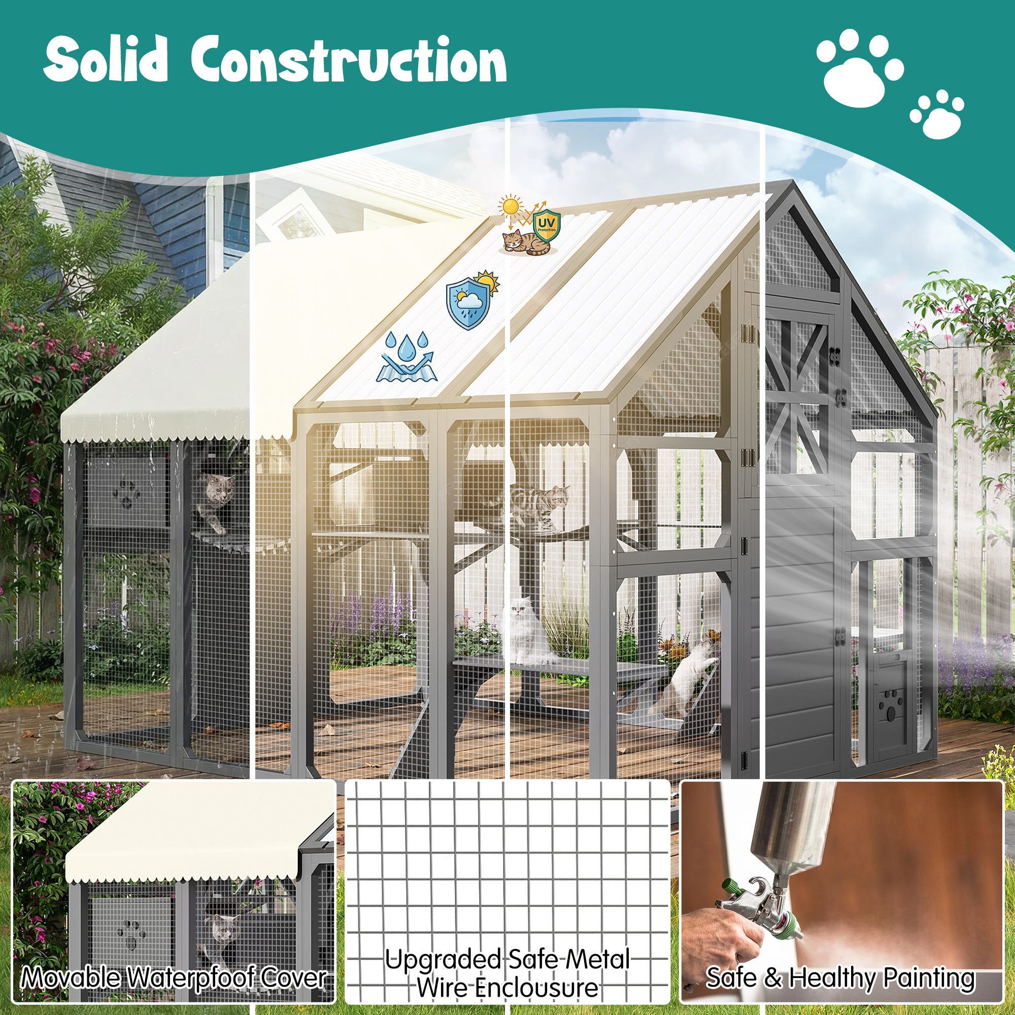 Extra Large Catio Outdoor Cat Enclosure
