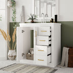 30'' Bathroom Vanity with Ceramic Sink Combo