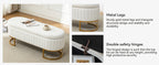 Storage Bench - Velvet Oval Upholstered Design