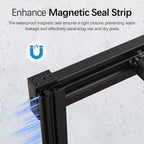 46-48" W * 76" H Frameless Single Sliding Shower Door