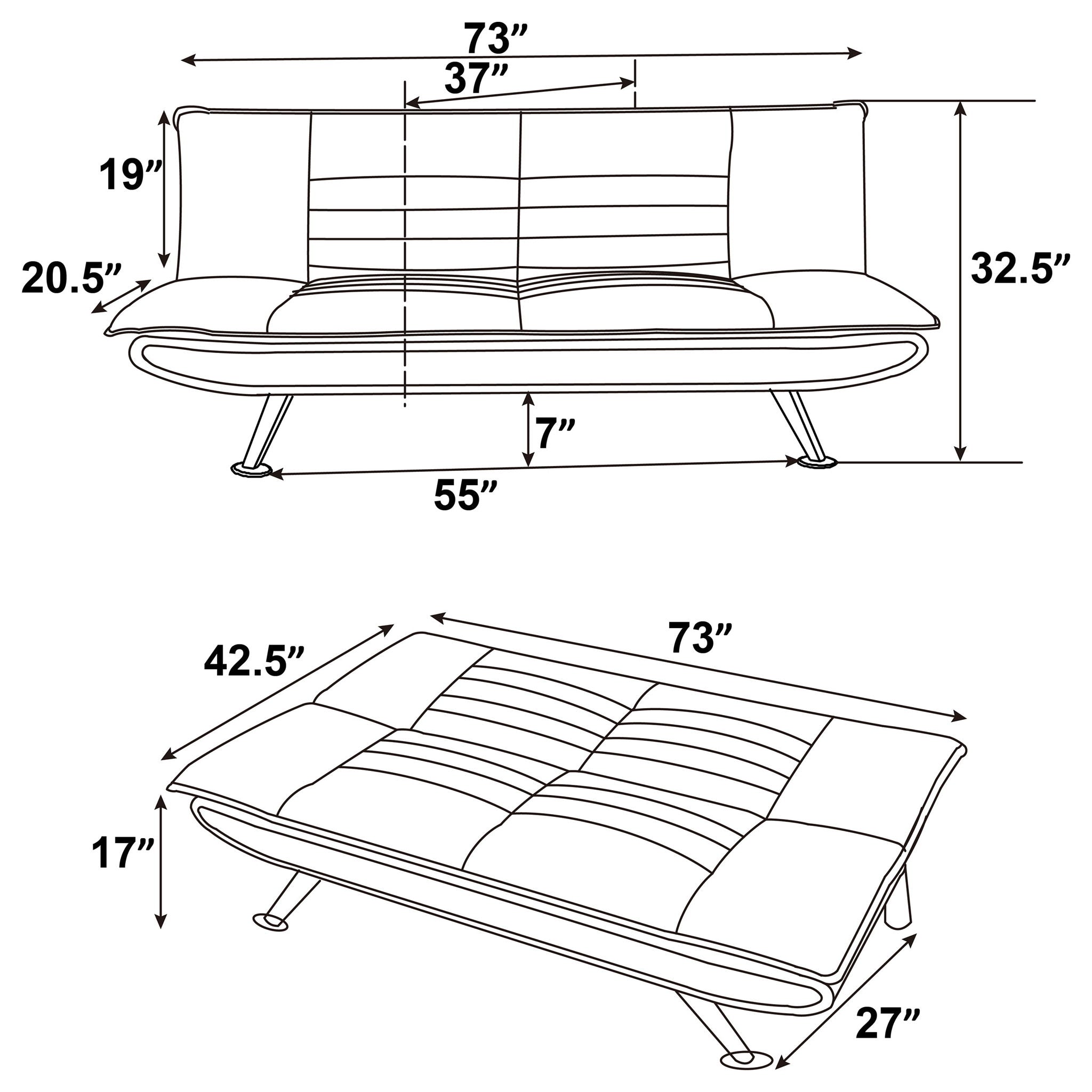 Erika - Sofa Bed - Gray