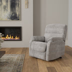 Plush Fabric Power Lift Chair In Lucie Dove