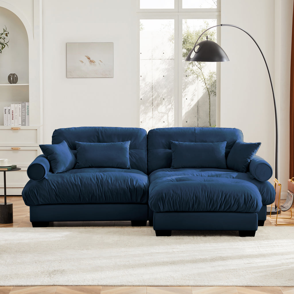 Over Size Modern Two-Seater Sofa with Ottoman