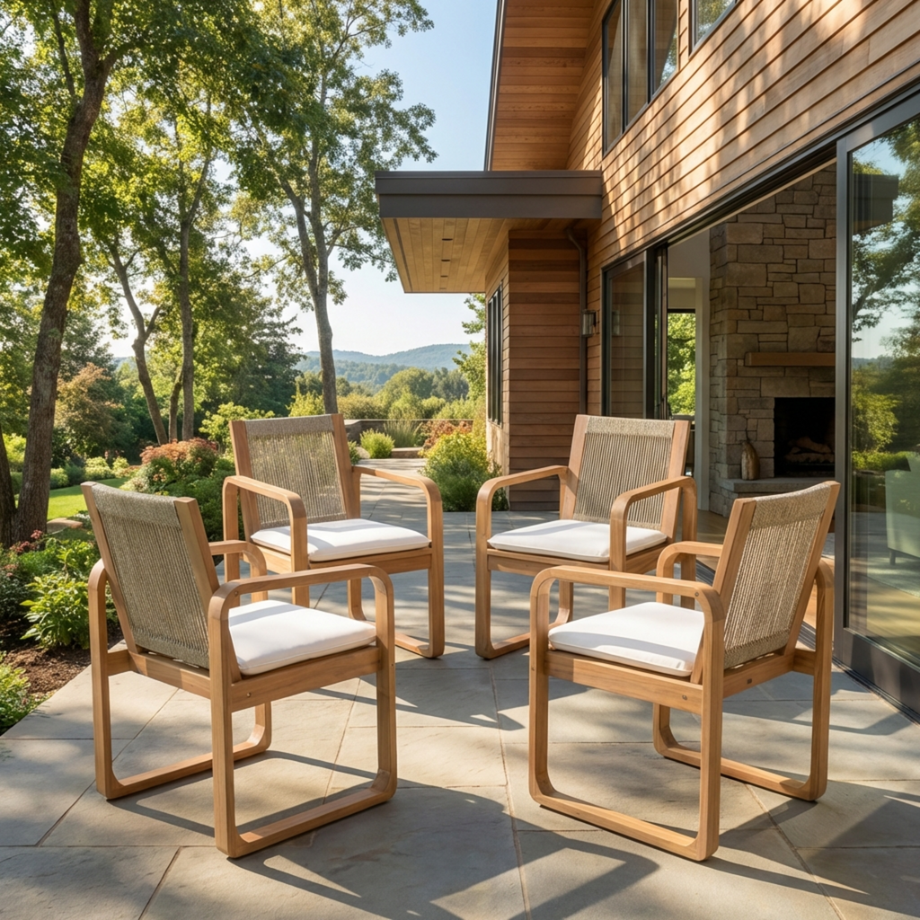 2-Piece Outdoor Dining Chairs Set