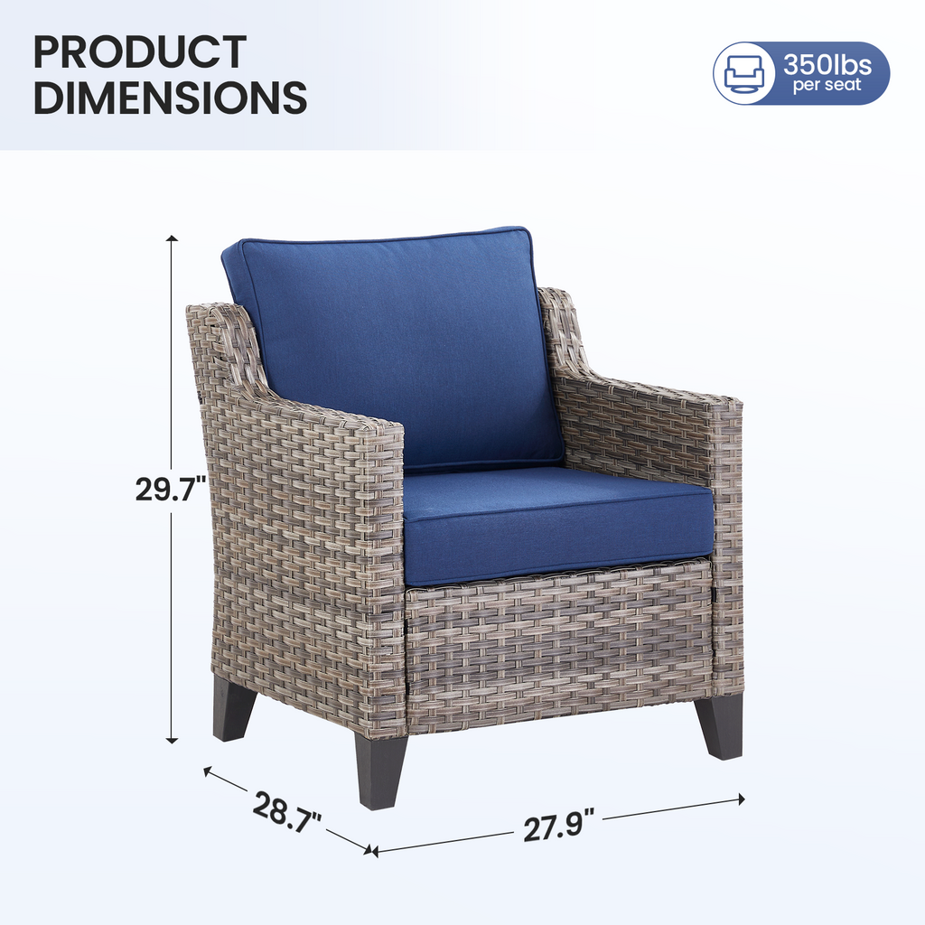 Outdoor Patio Arm Chairs Set of 2