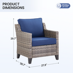 Outdoor Patio Arm Chairs Set of 2
