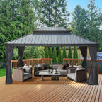 12' X 16' Hardtop Gazebo Outdoor Metal Gazebo