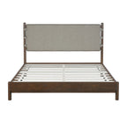 Premium Rubber Wood Platform Bed Frame, Queen Size