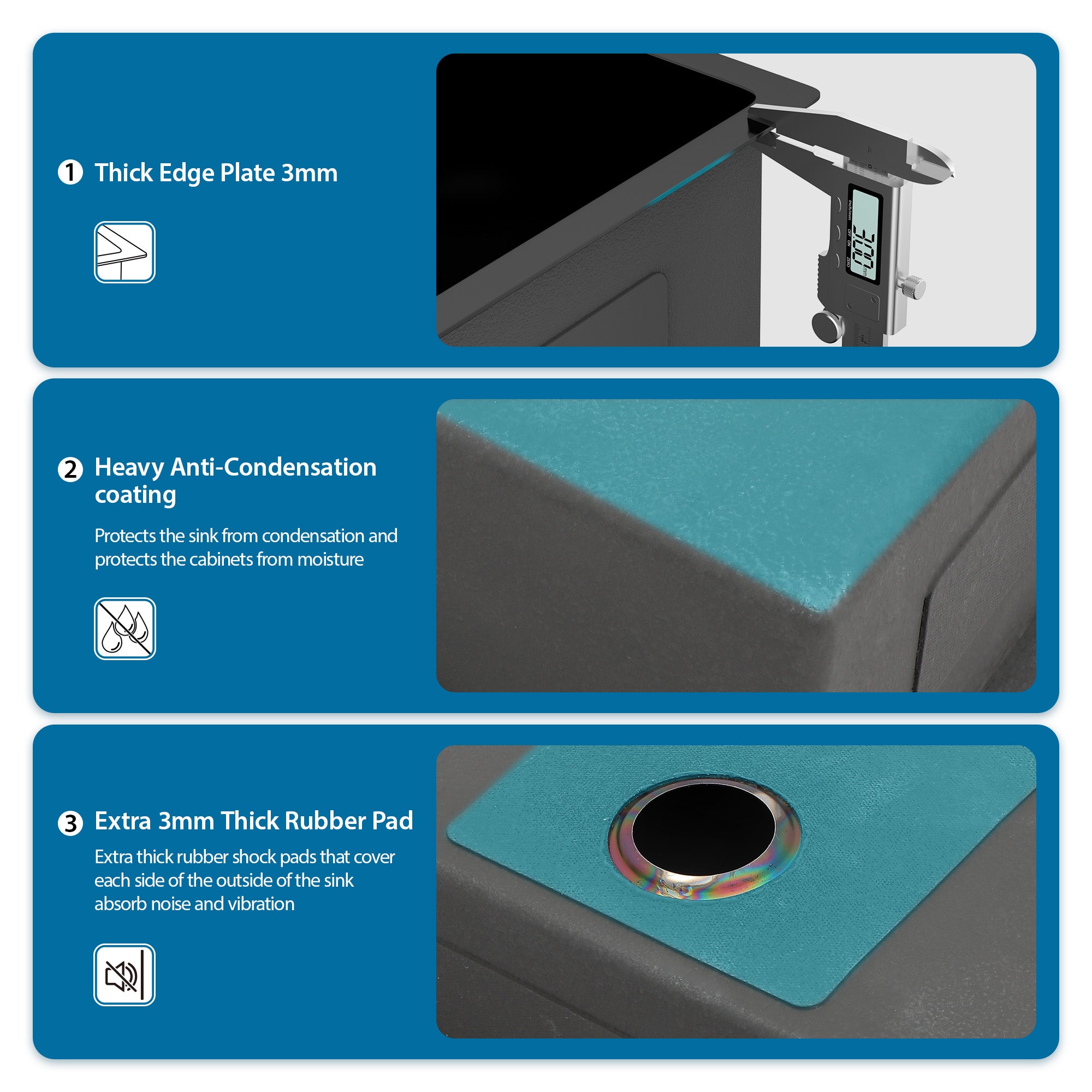 30"x18"x9" Gunmetal Kitchen Sink