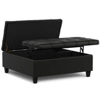 Harrison 40 Inch Wide Large Square Coffee Table Storage Ottoman