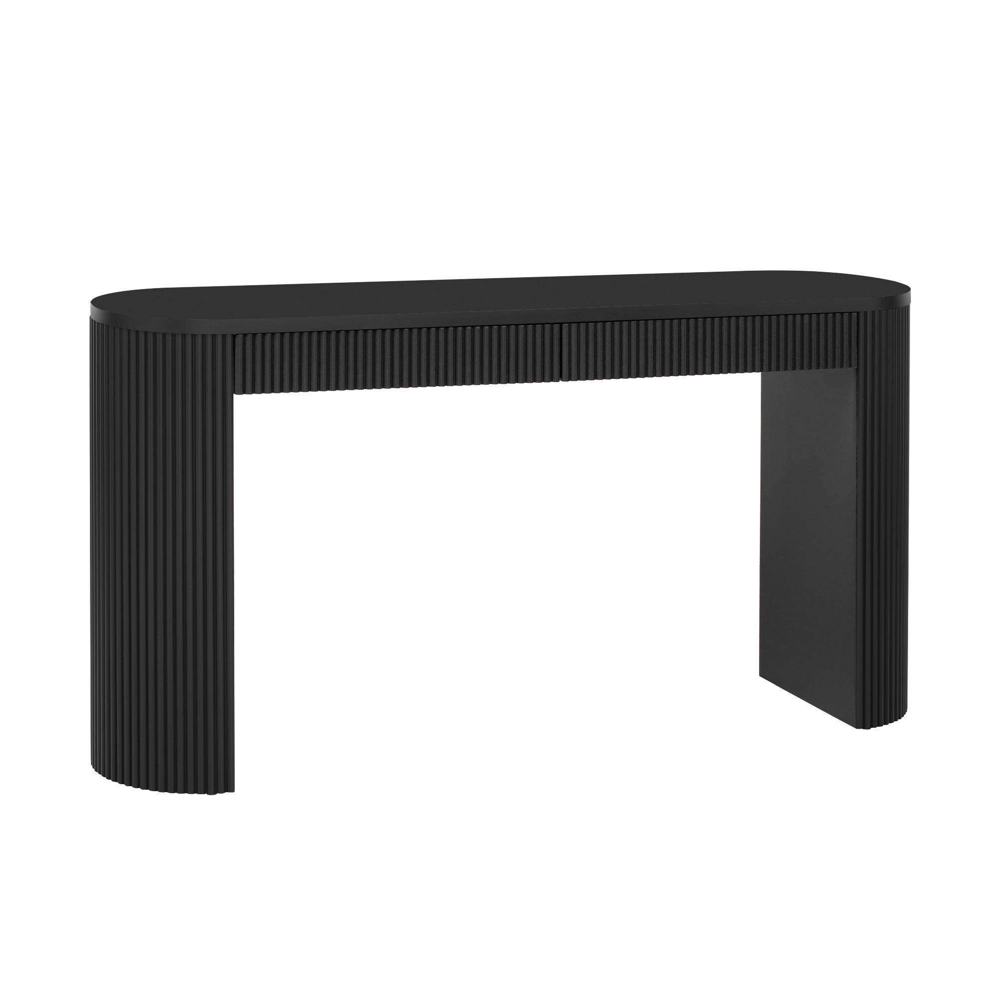 U_STYLE 58.3" Entryway Table with Large Top and Dual Drawers