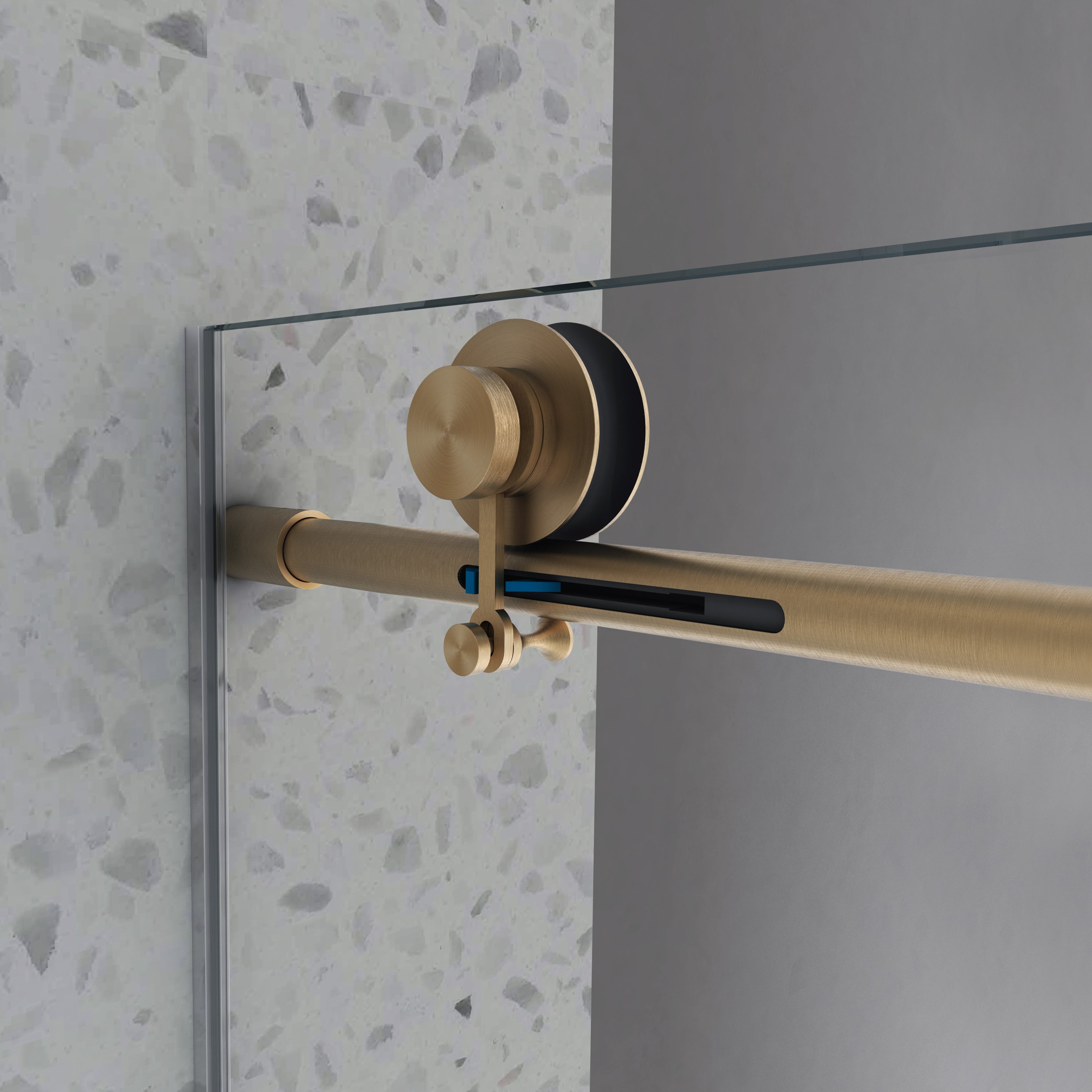 6076 Brushed Shower Door