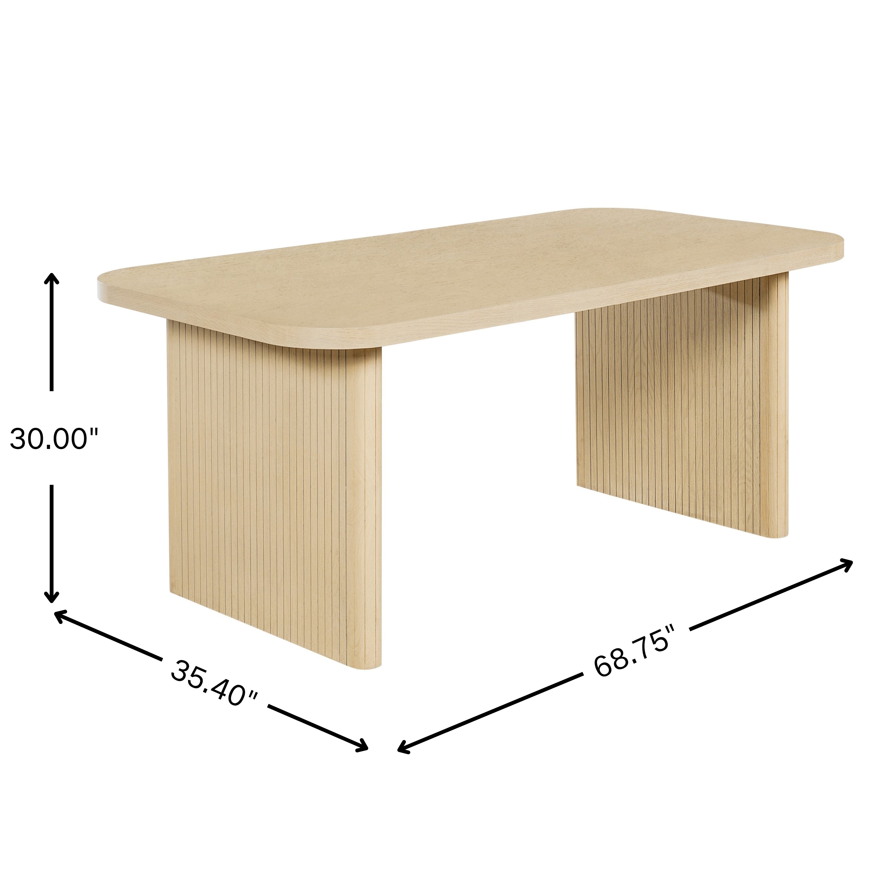 Natural Oak Veneer Dining Table