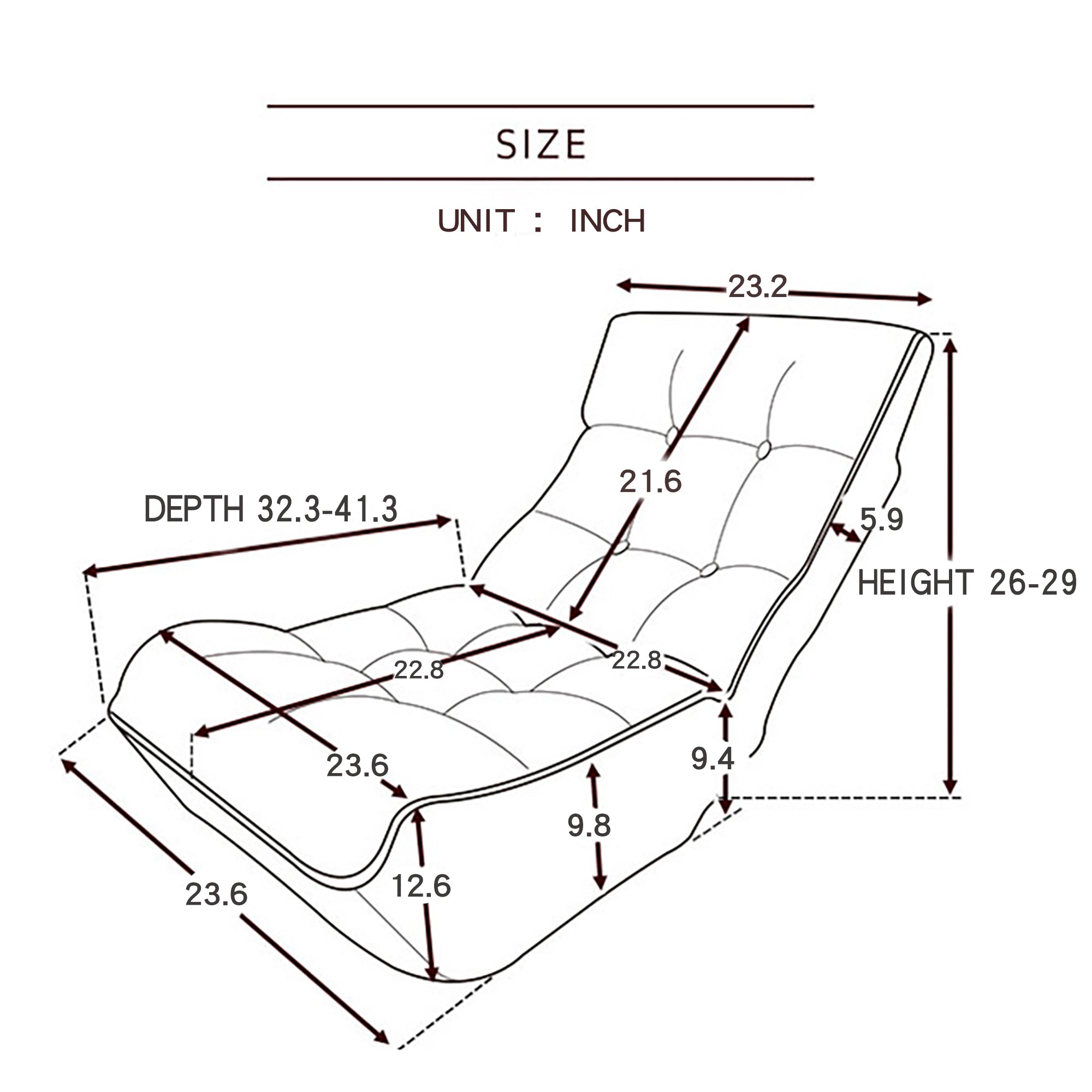 Lazy Sofa Balcony Leisure Chair - Foldable Reclining Design