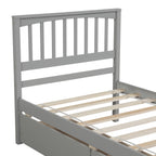 Twin Size Platform Bed with Two Drawers